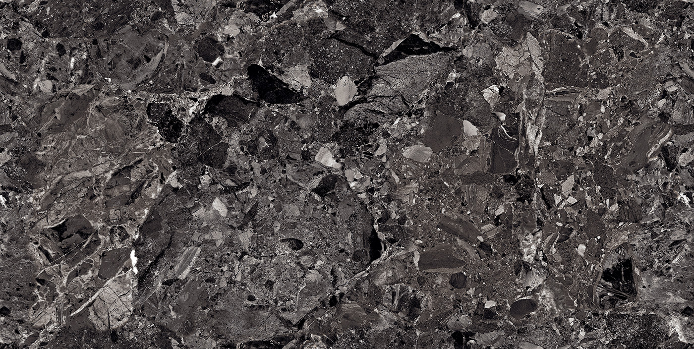 FOSSIL BLACK tile face 4